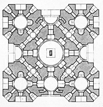 First floor plan of Humayun's tomb. Source: Hidden Architecture