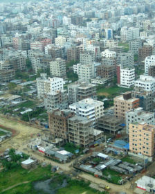 Dhaka city aerial view